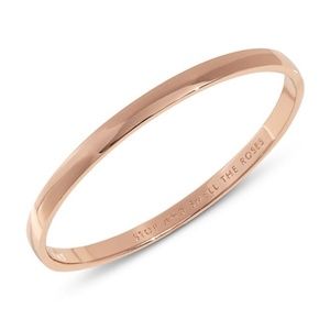 Kate Spade “Stop and Smell The Roses” Idiom Bangle - Rose Gold